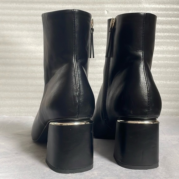 Zara Booties Black with Chrome Trim - Picture 3 of 6
